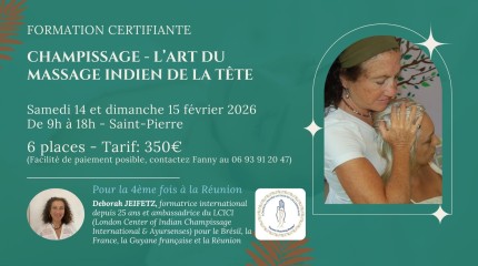 CHAMPISSAGE - L’Art du Massage Indien de la Tête - 14 et 15 février